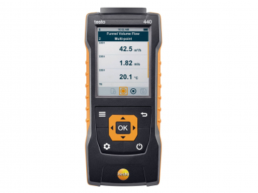Прибор Testo 440 dP для измерения скорости воздуха и оценки качества воздуха в помещении со встроенным сенсором дифференциального давления, соединител Арт. 0560 4402_50